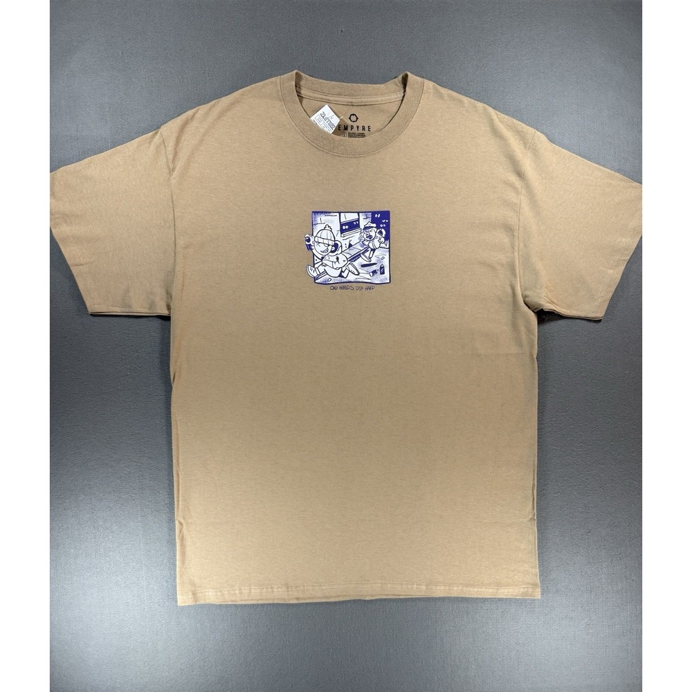Size L - NWT Empyre Old Habits Graphic T-Shirt In Tan/ Natural